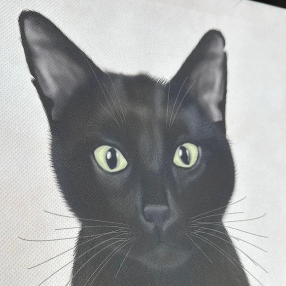 Charming Black Cat in Floral Teacup Art Print - Picture 3 of 6